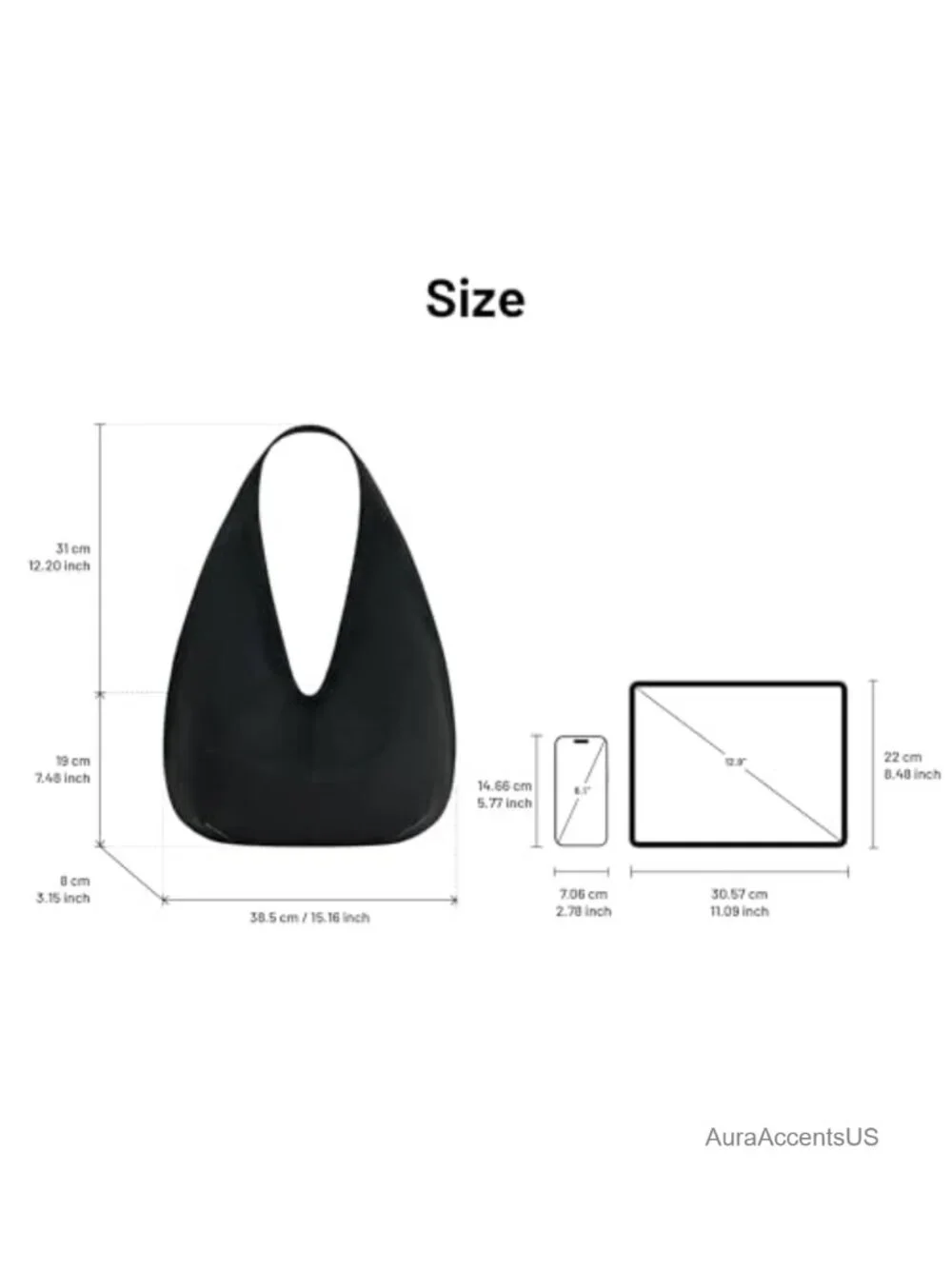 Faux Suede Hobo Shoulder Bag Vegan Lightweight Casual Everyday Purse